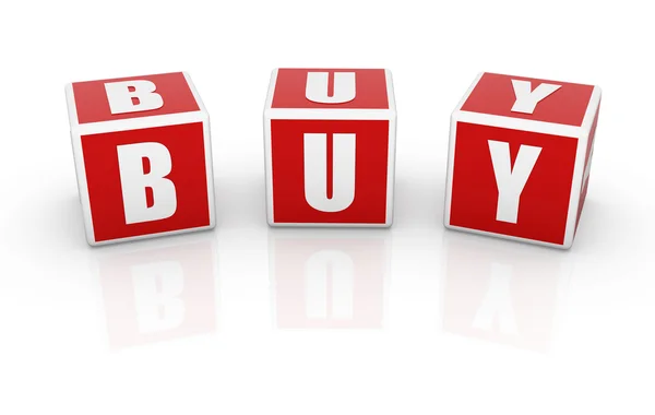 Red block - buy — Stock Photo, Image