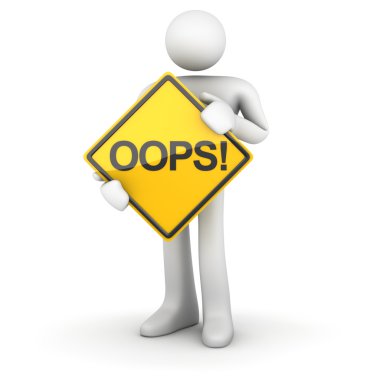 Adam ve yol işaret - oops!