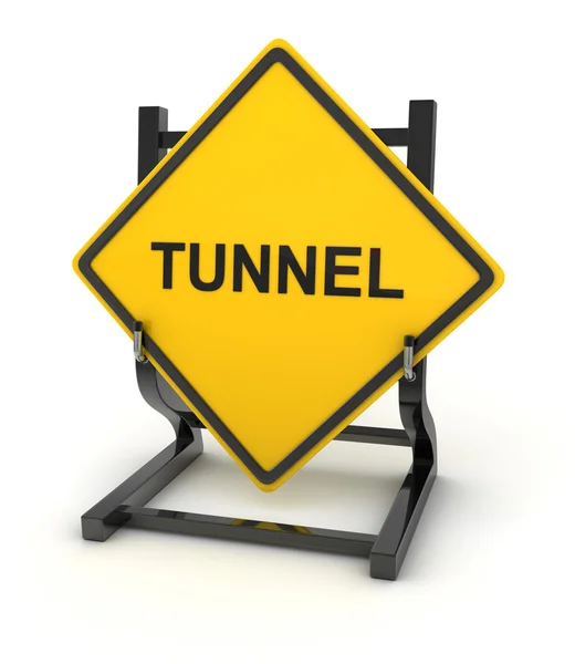 Road sign - tunnel — Stock Photo, Image