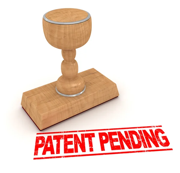 Rubber stamp - patent is aangevraagd — Stockfoto