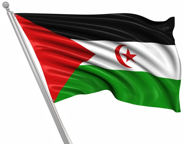 Sahra Arap Demokratik Cumhuriyeti bayrağı — Stok fotoğraf