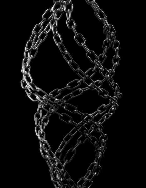 Chain - isolated on black — Stock Photo, Image