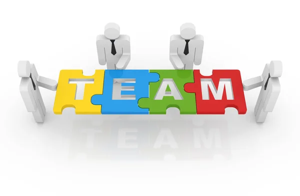 Puzzle piece - team — Stock Photo, Image