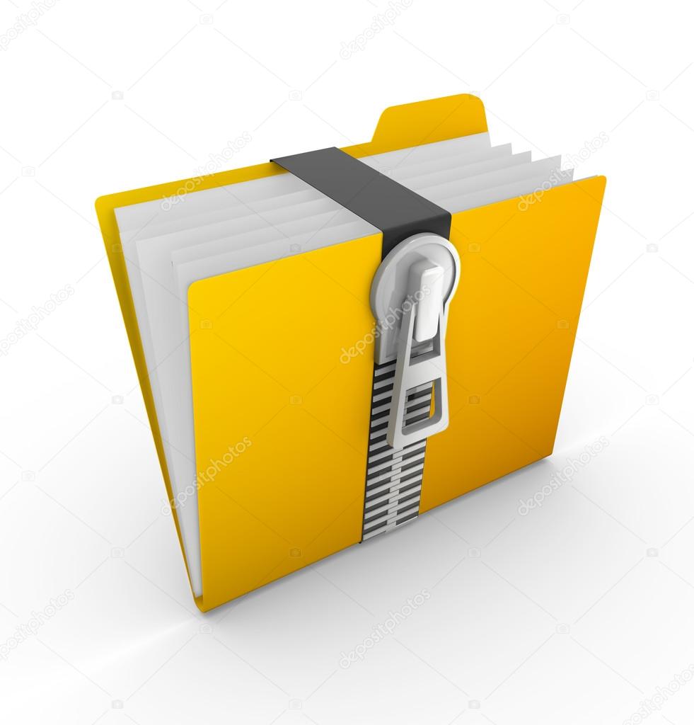 Folder icon with zip