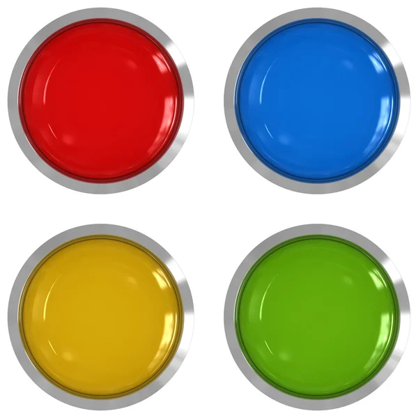 カラフルなプッシュ ボタン — ストック写真