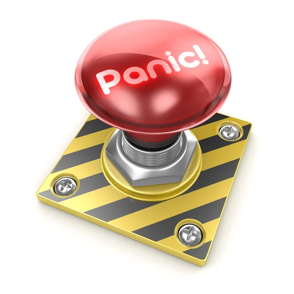 Panik! knappen — Stockfoto