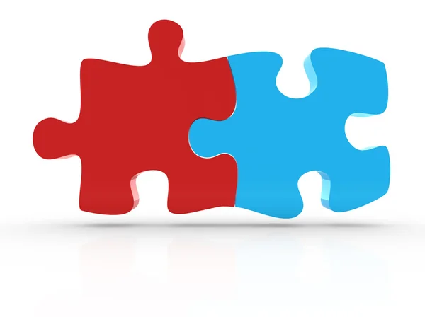 Connected puzzle piece — Stock Photo, Image