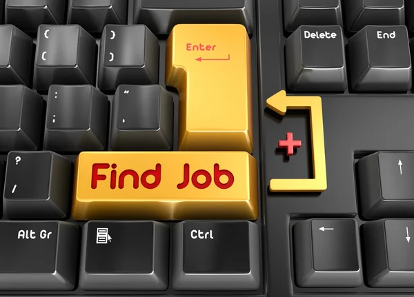 Encontrar botón de trabajo — Foto de Stock