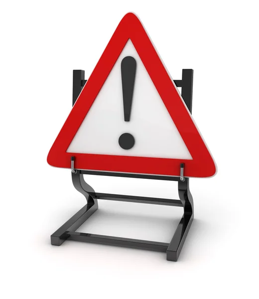 Road sign - exclamation symbol — Stock Photo, Image