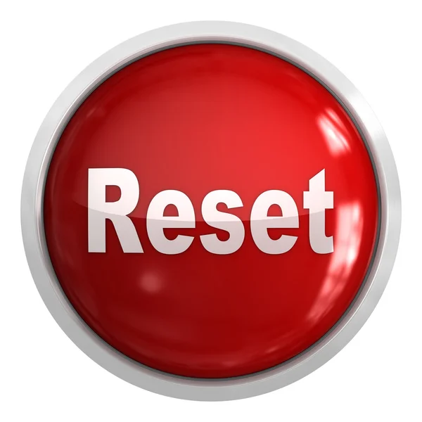 Przycisk Reset — Zdjęcie stockowe