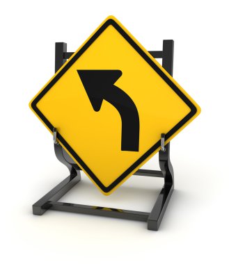 Yol işaret - sola dön