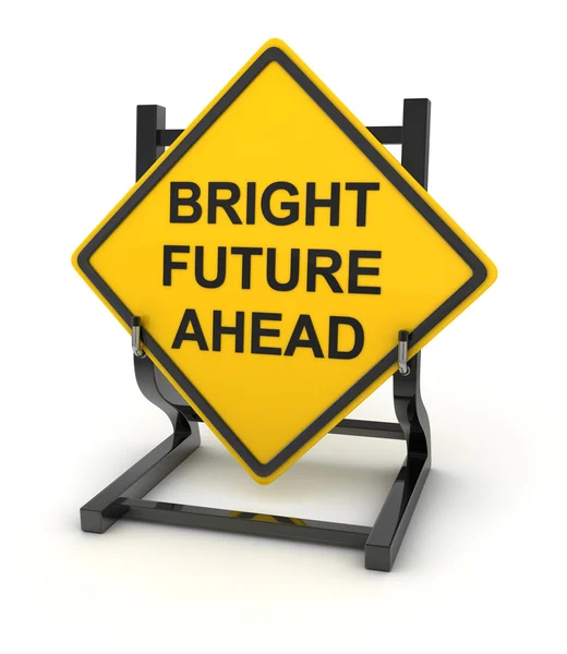 Road sign - bright future ahead — Stock Photo, Image