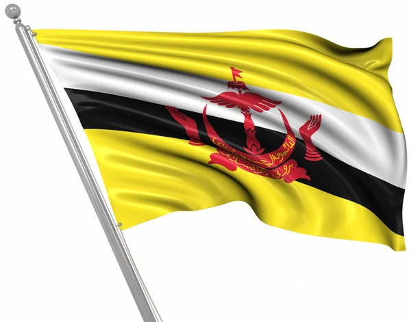 Brunejská vlajka — Stock fotografie