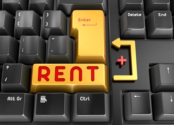 Rent button — Stock Photo, Image
