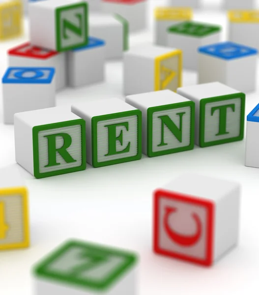 Colorful block - rent — Stock Photo, Image