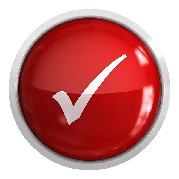 Marca de verificación botón — Foto de Stock