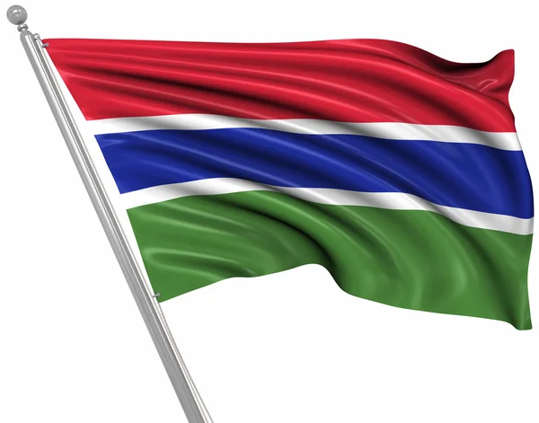 Σημαία της Γκάμπια — Φωτογραφία Αρχείου