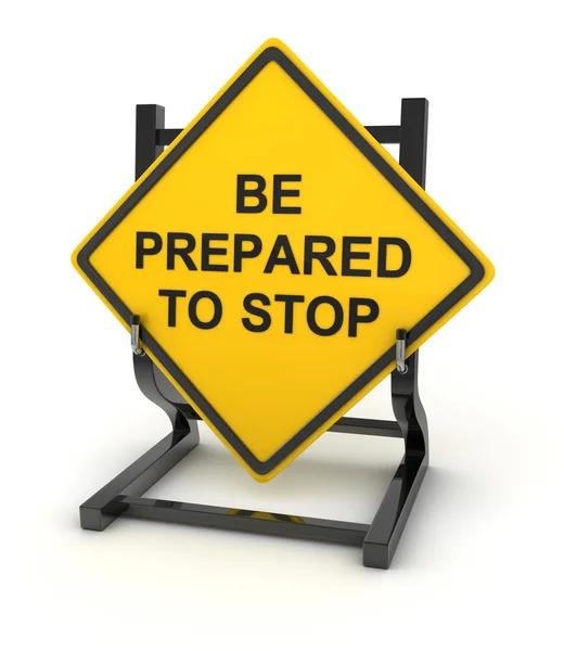 Road sign - be prepared to stop — Stock Photo, Image