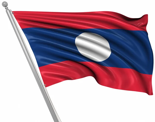 Bandeira do laos — Fotografia de Stock