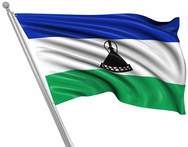 莱索托的旗子 — 图库照片
