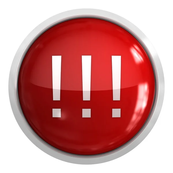 Exclamation mark button — Stock Photo, Image