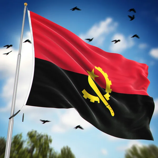 Bandiera dell'Angola — Foto Stock