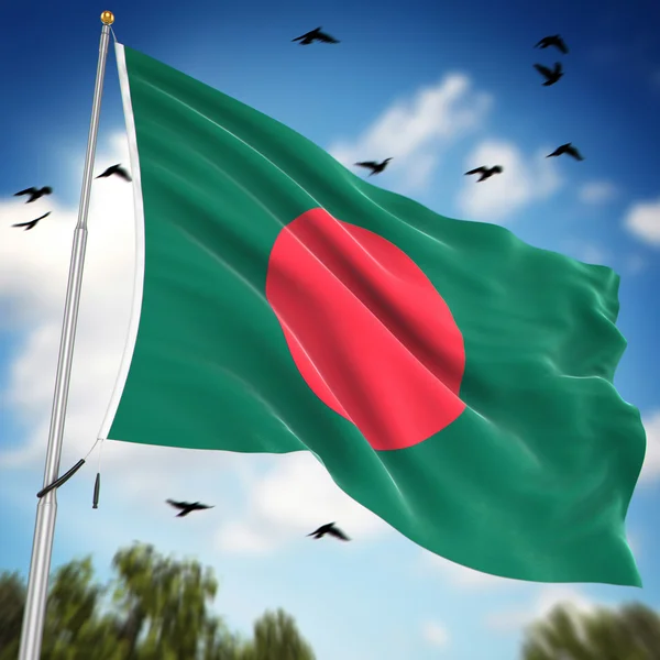 Bandeira de Bangladesh — Fotografia de Stock