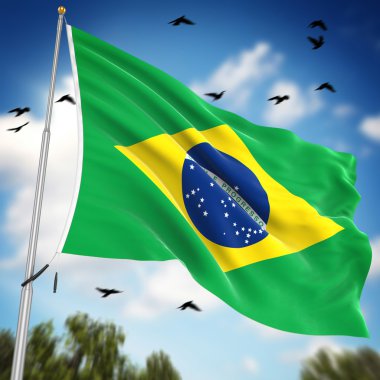 Flag of Brazil clipart