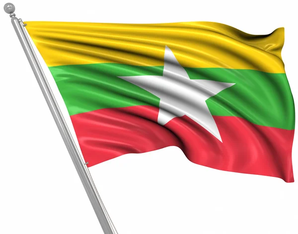 Bandeira de myanmar — Fotografia de Stock