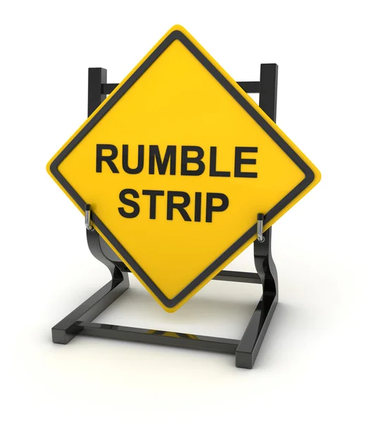 Road sign - rumble strip — Stock Photo, Image