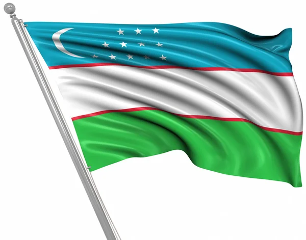 Флаг Узбекистана — стоковое фото