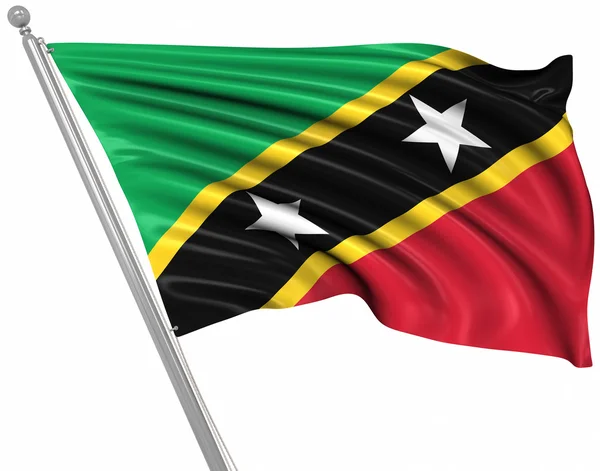 Vlag van Saint Kitts en Nevis — Stockfoto