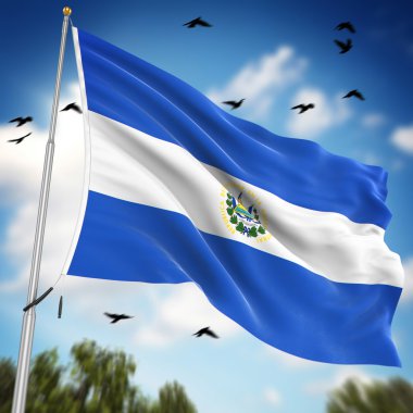 Flag of El Salvador clipart