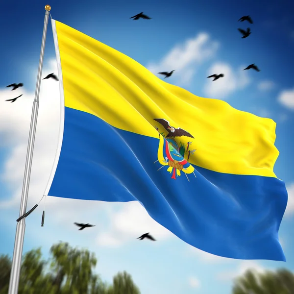 Flagge Ecuadors — Stockfoto