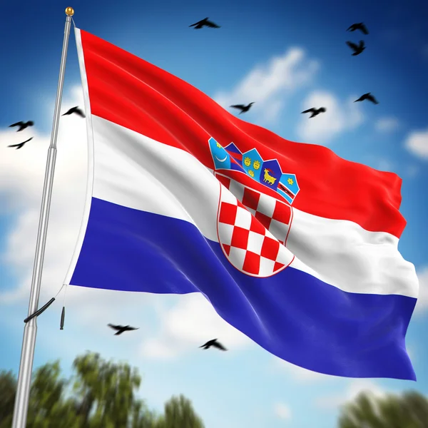 Bandera de Croacia — Foto de Stock