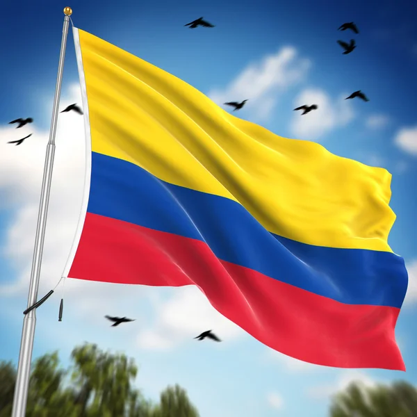 Bandera de Colombia — Foto de Stock