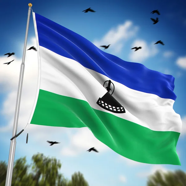 레소토의 국기 — 스톡 사진