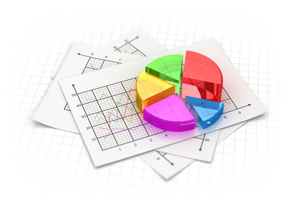 Diagram pie bisnis — Stok Foto