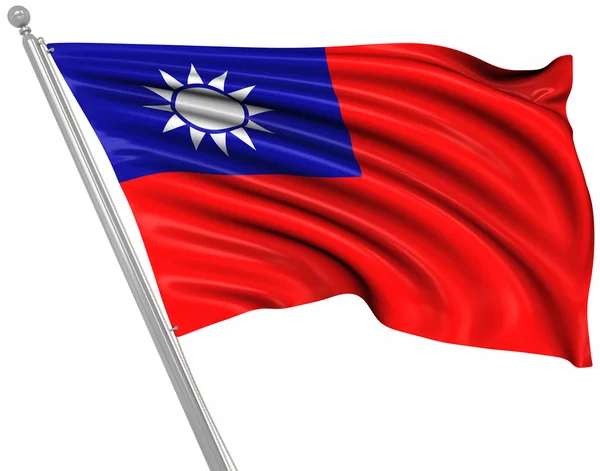 Drapelul Taiwanului — Fotografie, imagine de stoc