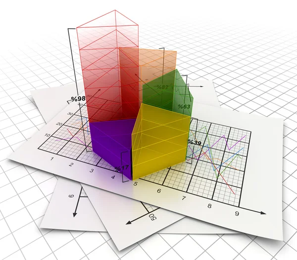 Üzleti diagram koncepció — Stock Fotó