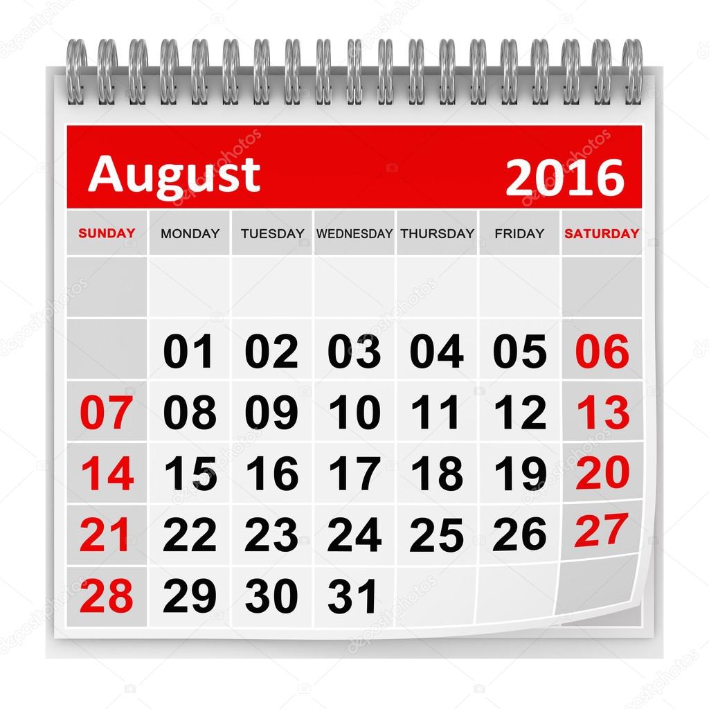 Calendar August 16 Stock Photo By C Adempercem Calendar August 16 Stock Photo By C Adempercem
