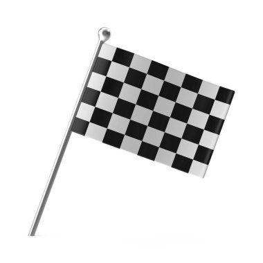 Bir Direkte Küçük Damalı Bayrak