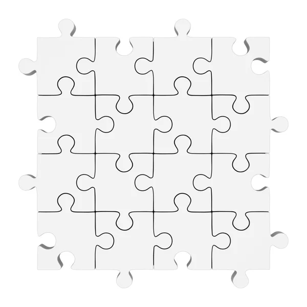 Pièce de puzzle blanc — Photo