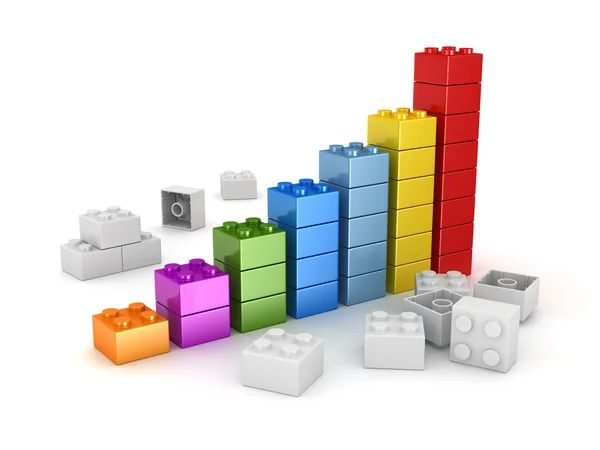 Chart made colorful toys — Stock Photo, Image