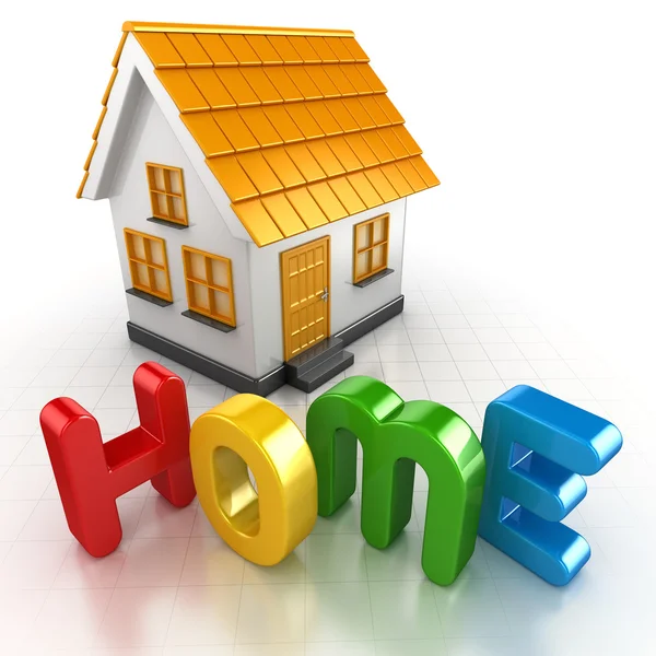 Home model and text — Stock Photo, Image