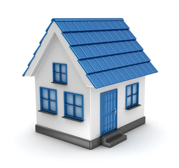 Small blue house model — Stock Photo, Image