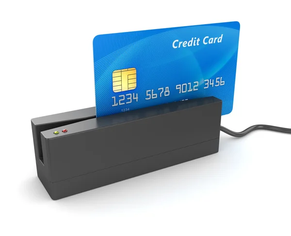 Lettore di carte di credito — Foto Stock