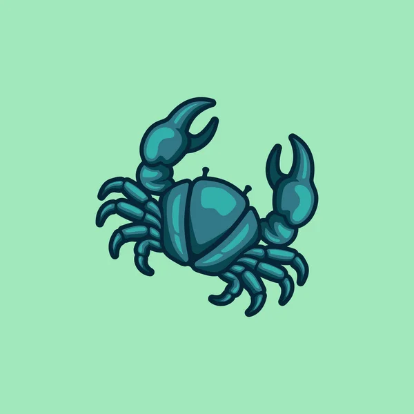 Logo Créatif Crabe Avec Variante Couleur — Image vectorielle