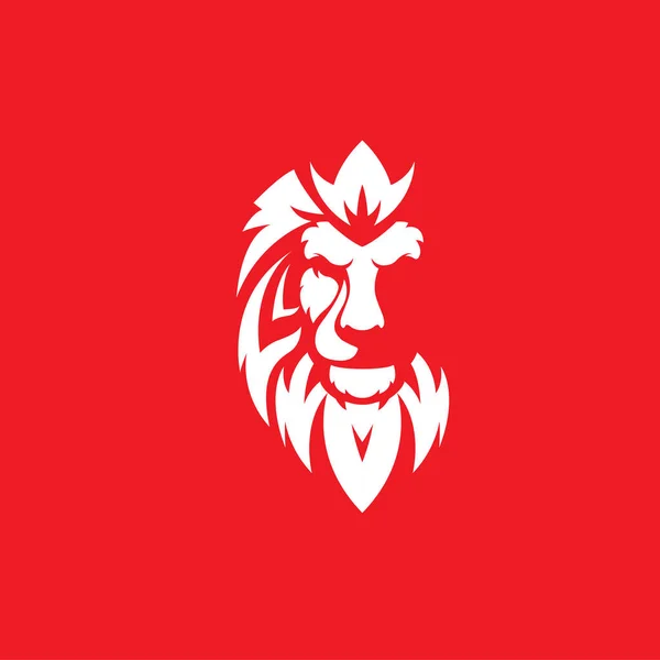 Lion Silhouette Créative Avec Style Négatif — Image vectorielle