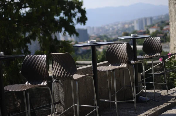 Terrasse restaurante em Rijeka — Fotografia de Stock